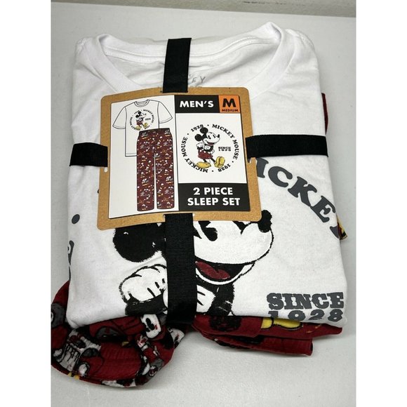 Disney Other - DISNEY MICKEY MOUSE 2 PC SLEEP SET MENS SIZE: MEDIUM PAJAMAS OLDIES MICKEY NEW